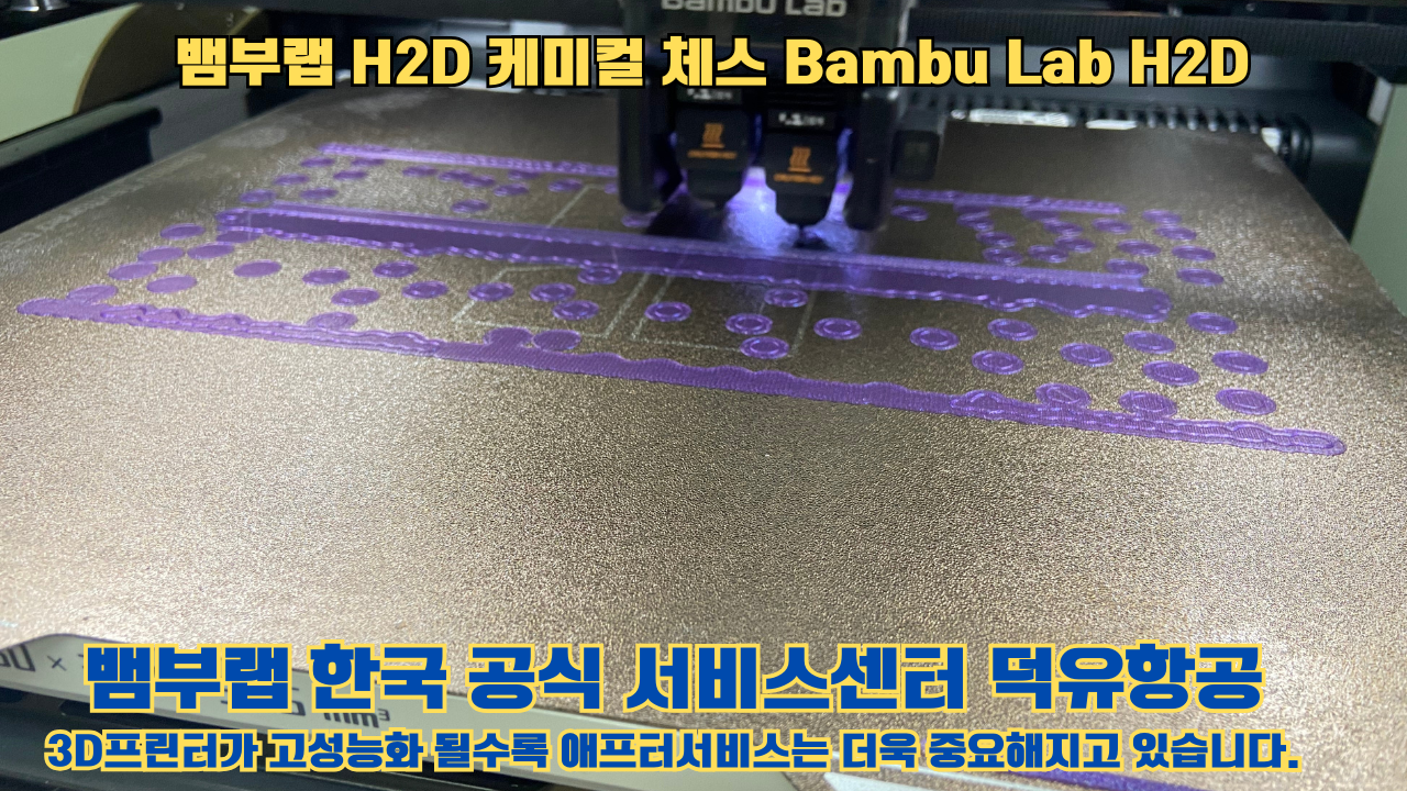 뱀부랩 H2D 출력물 케미컬 체스 #뱀부랩한국공식서비스센터 Bambu Lab H2D 2025년 뱀부랩 베스트 셀링 모델