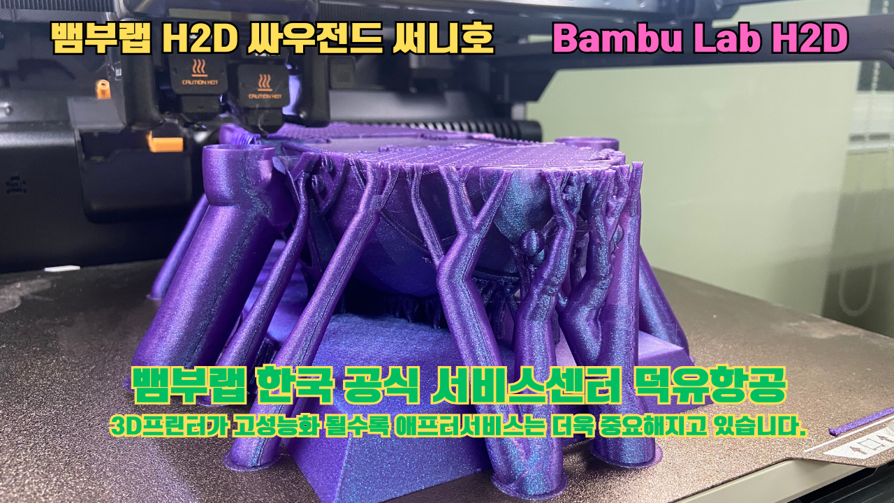 뱀부랩 H2D 실제 출력물 싸우전드 써니호 #뱀부랩한국공식서비스센터 #덕유항공