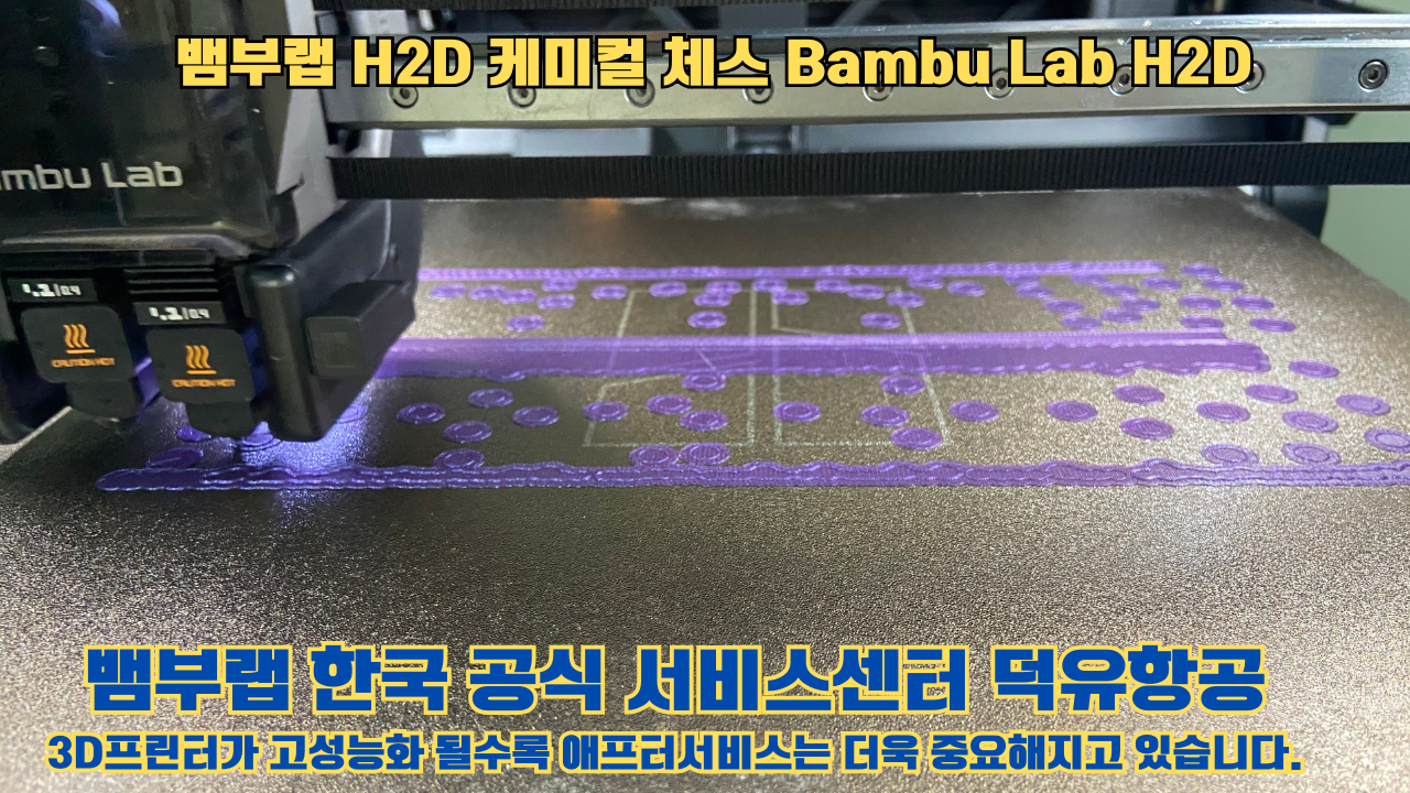 뱀부랩 H2D 출력물 케미컬 체스 #뱀부랩한국공식서비스센터 Bambu Lab H2D 2025년 뱀부랩 베스트 셀링 모델
