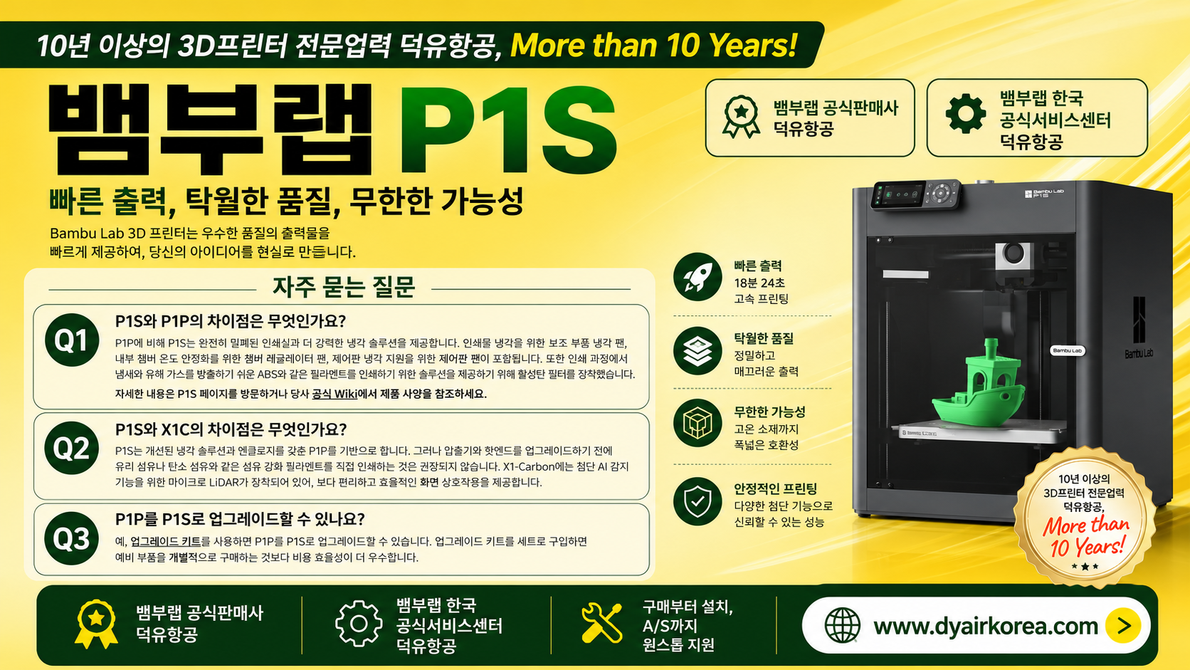 뱀부랩 P1S 3D프린터 설명 및 장단점, Bambu Lab P1S