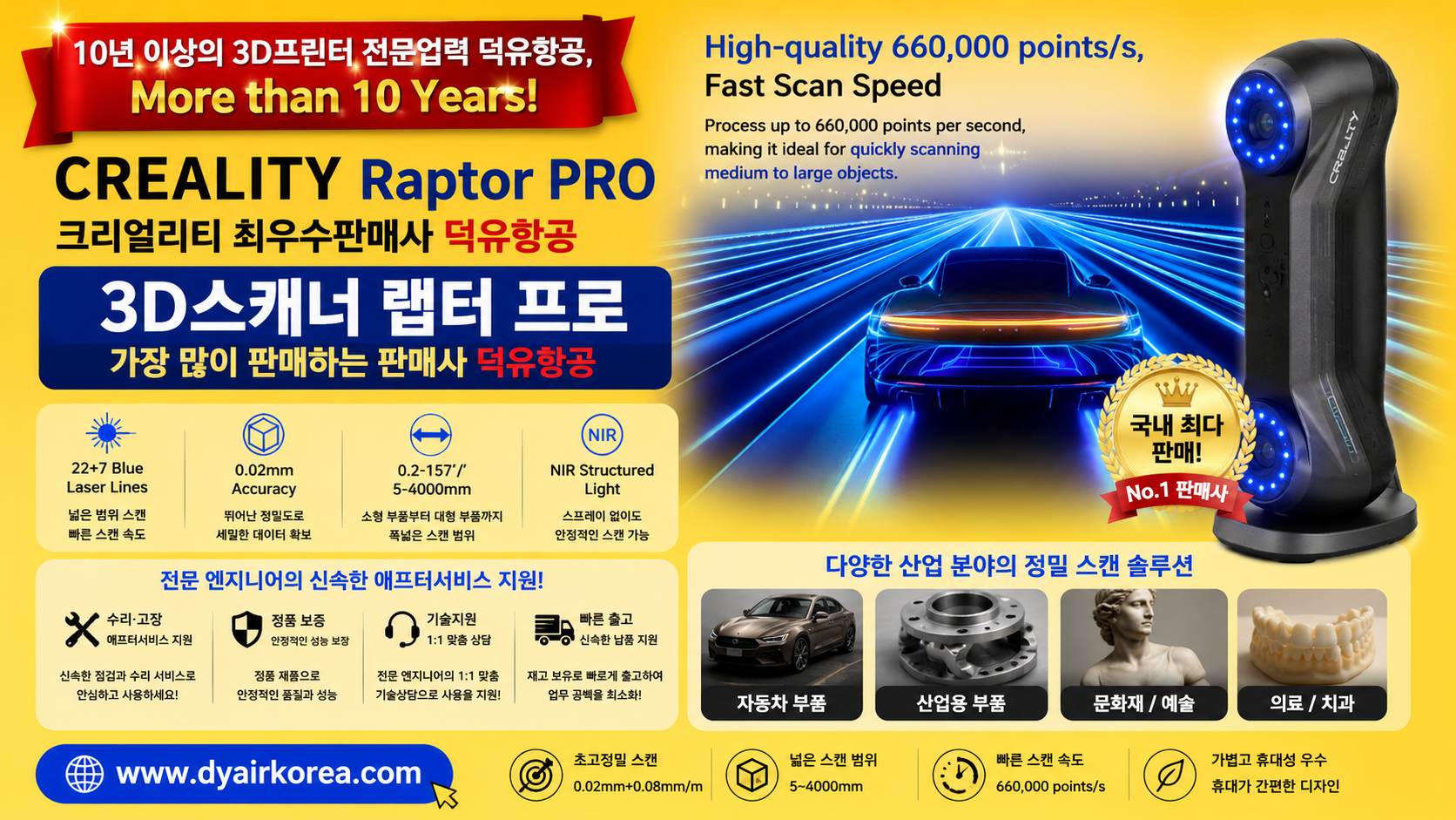 CREALITY Raptor Pro, 크리얼리티 랩터프로 3D스캐너 리뷰